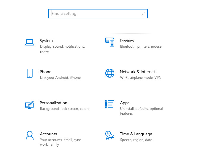 Windows Setting