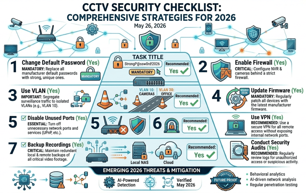 Comprehensive Settings to secure CCTV network