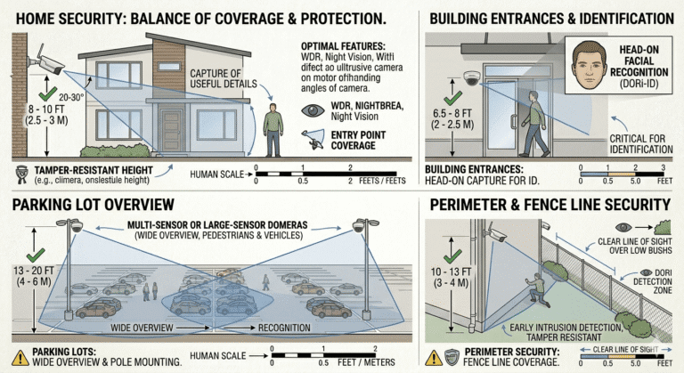 Camera Coverage CCTV Camera Placement Guide: Angles, Heights & Coverage - techubox.com