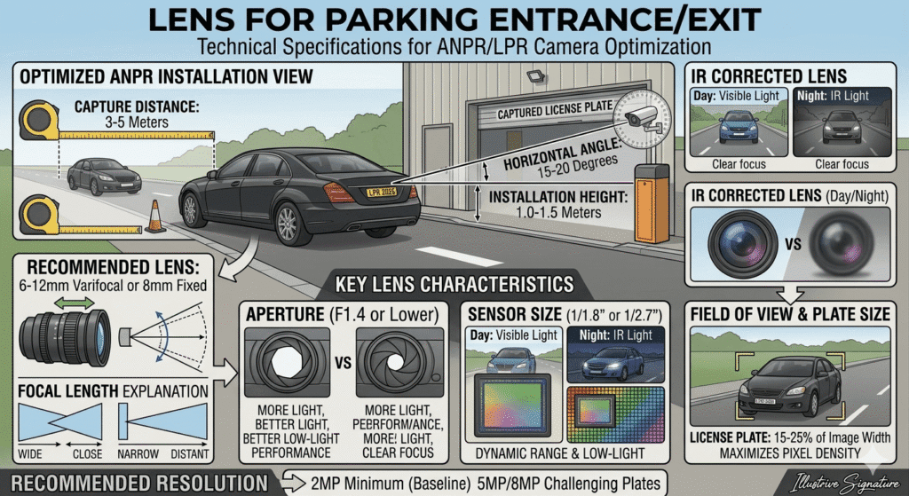 Lens for Parking Entrance/Exit