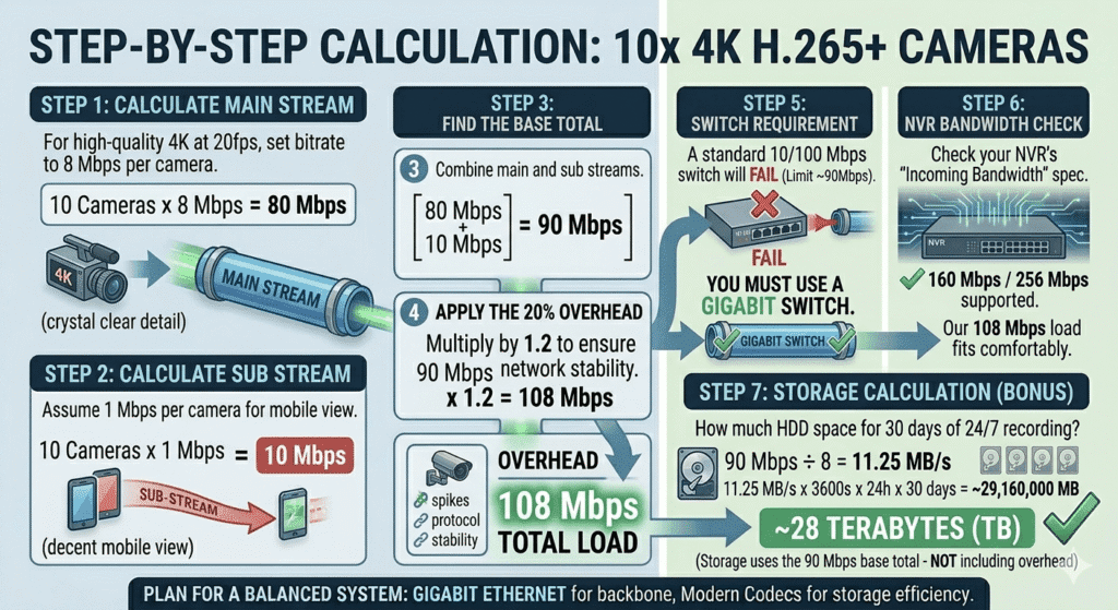 Step by step bandwidth Calculation