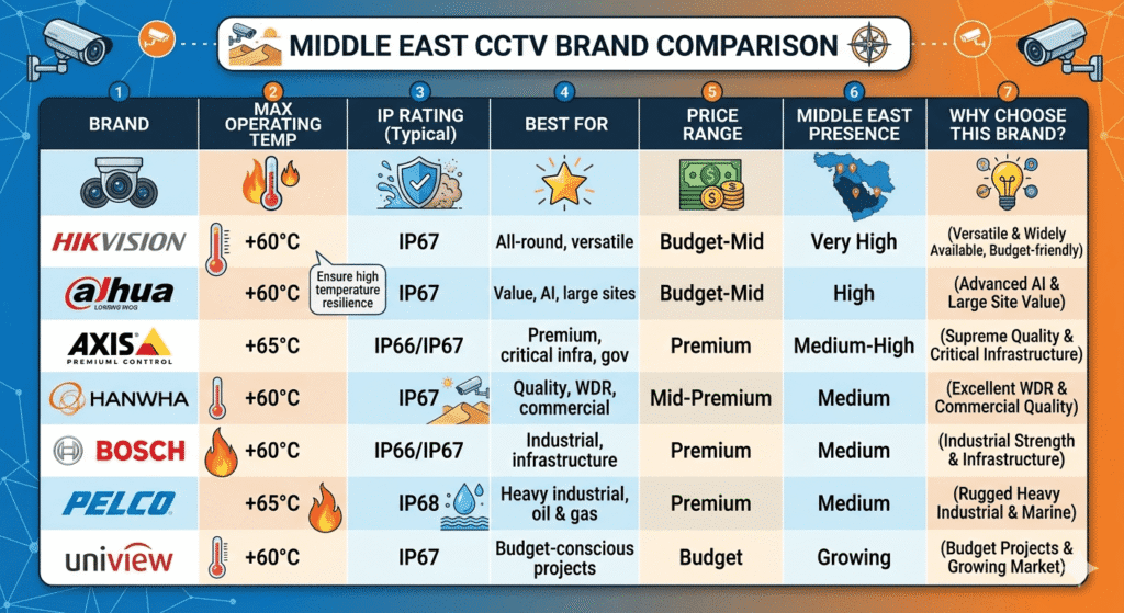 Common CCTV Brand For Middle East