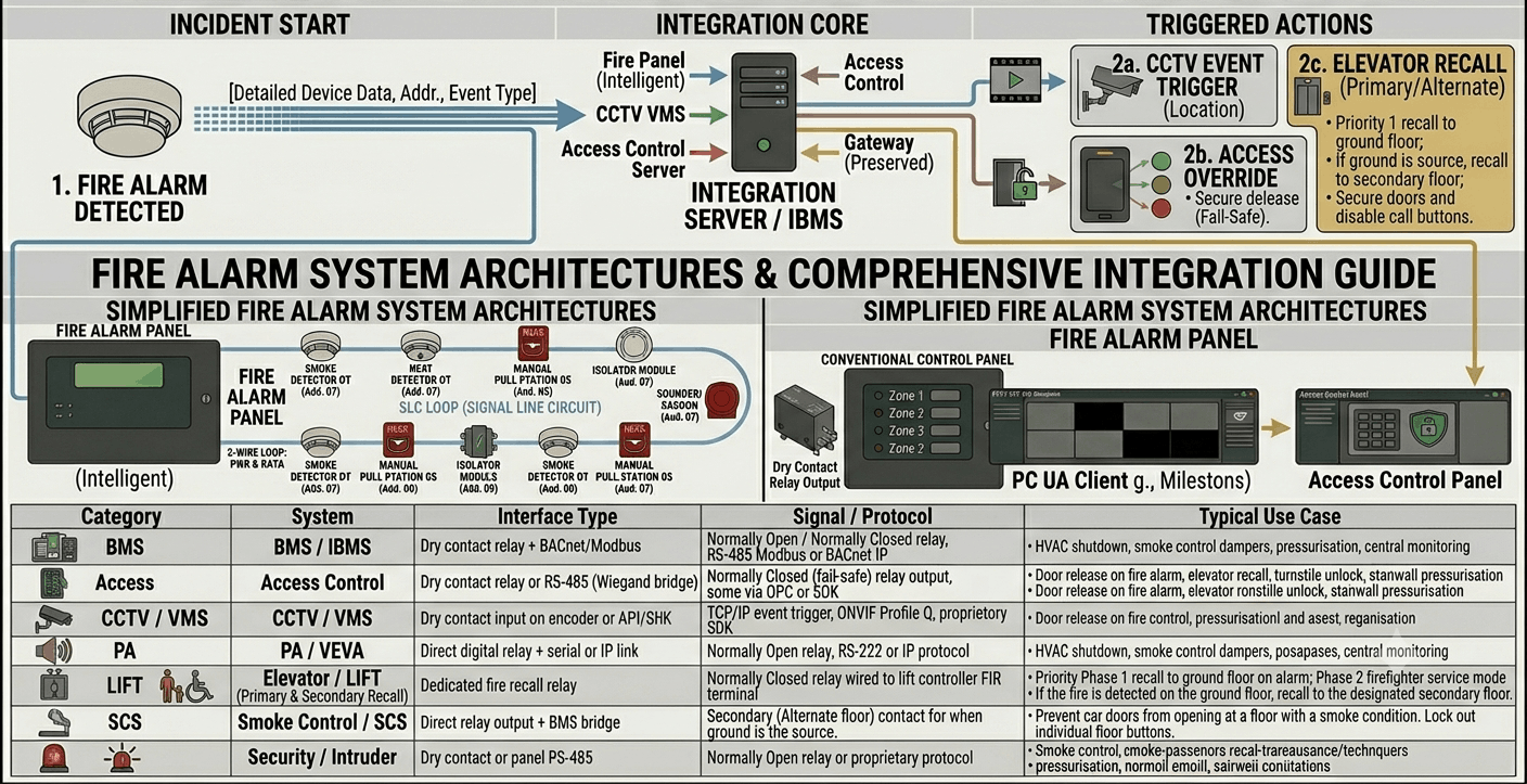 Fire Alarm Integration with BMS, Access Control & CCTV - techubox.com